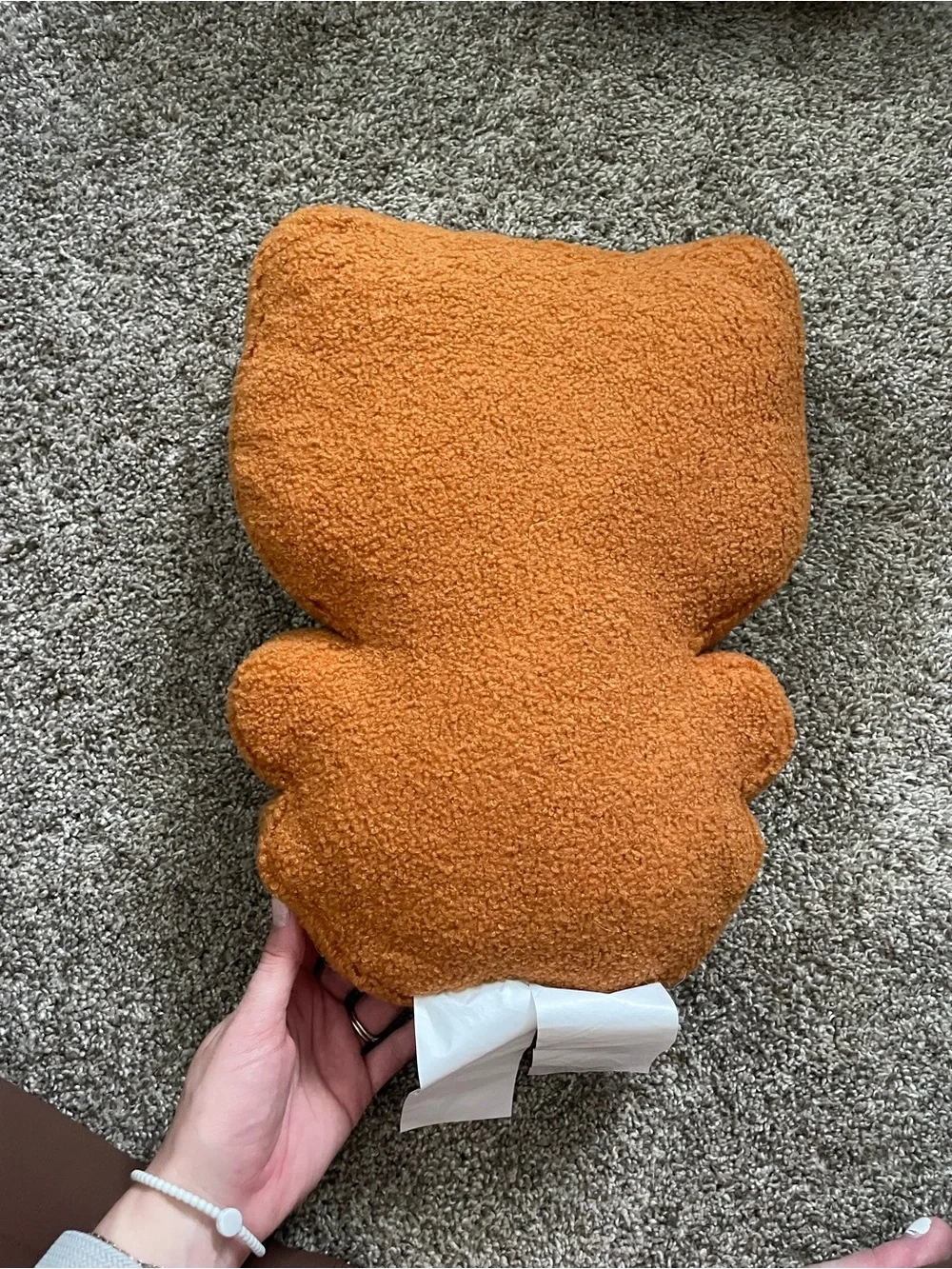 Hello Kitty Gingerbread Plush Pillow - White, Brown & Red